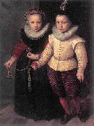 Cornelis Ketel Double Portrait of a Brother and Sister painting